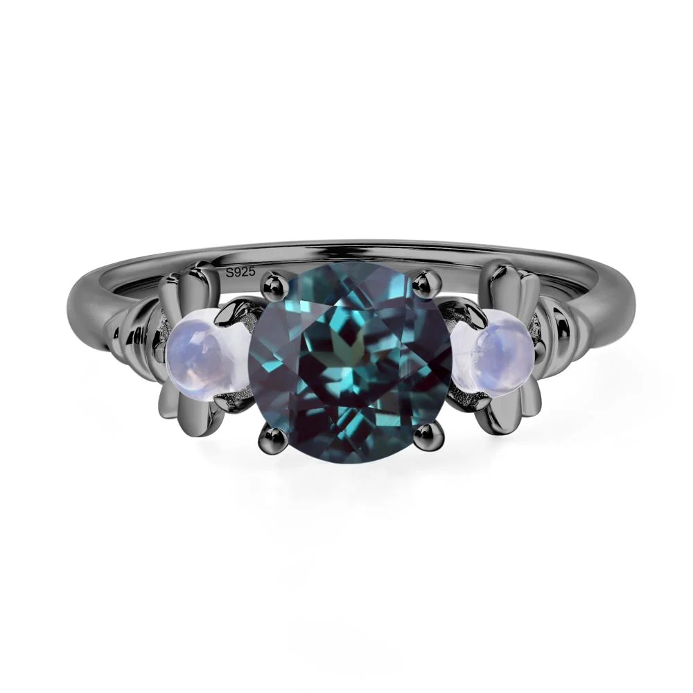 Alexandrite and Moonstone Ring