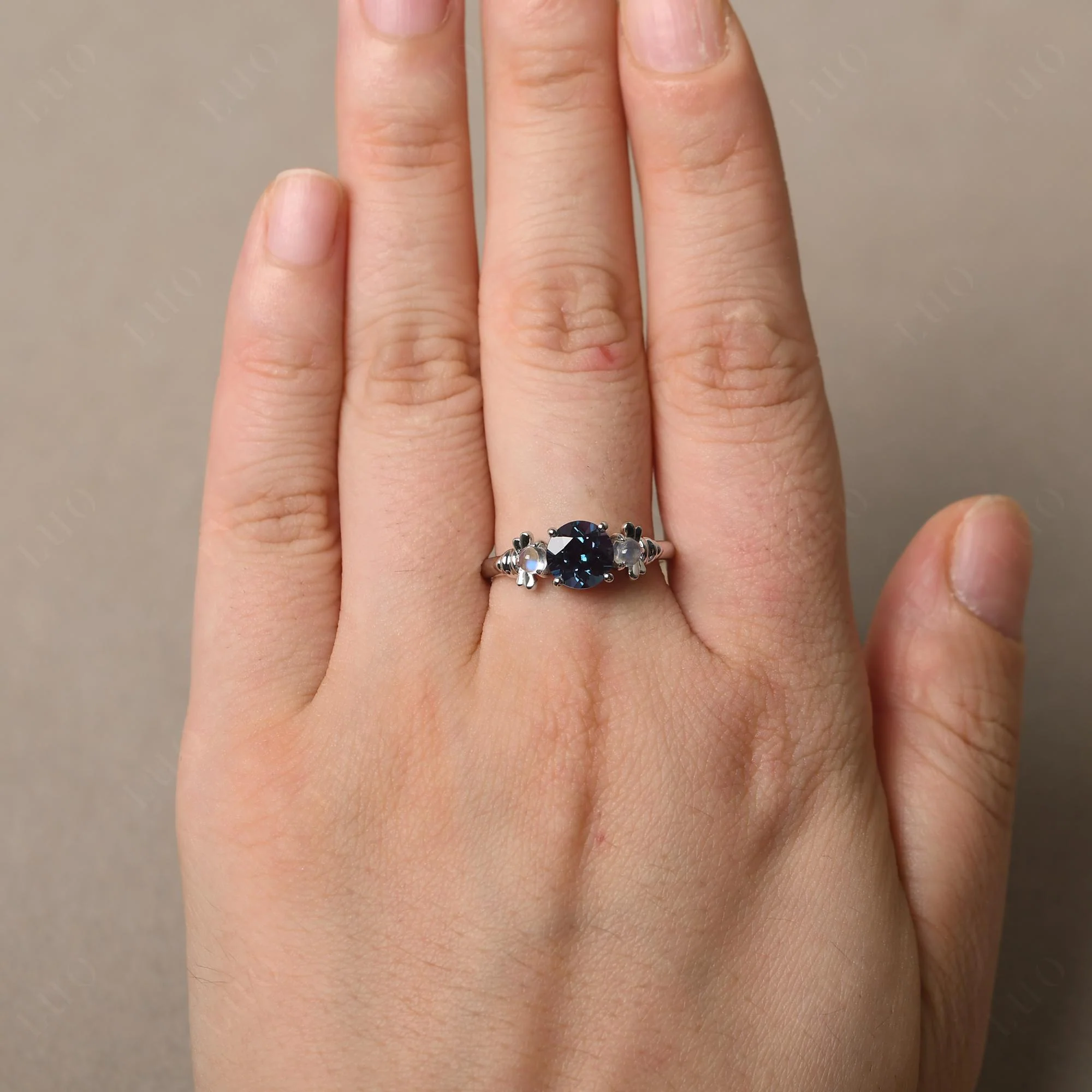 Alexandrite and Moonstone Ring - Image 14