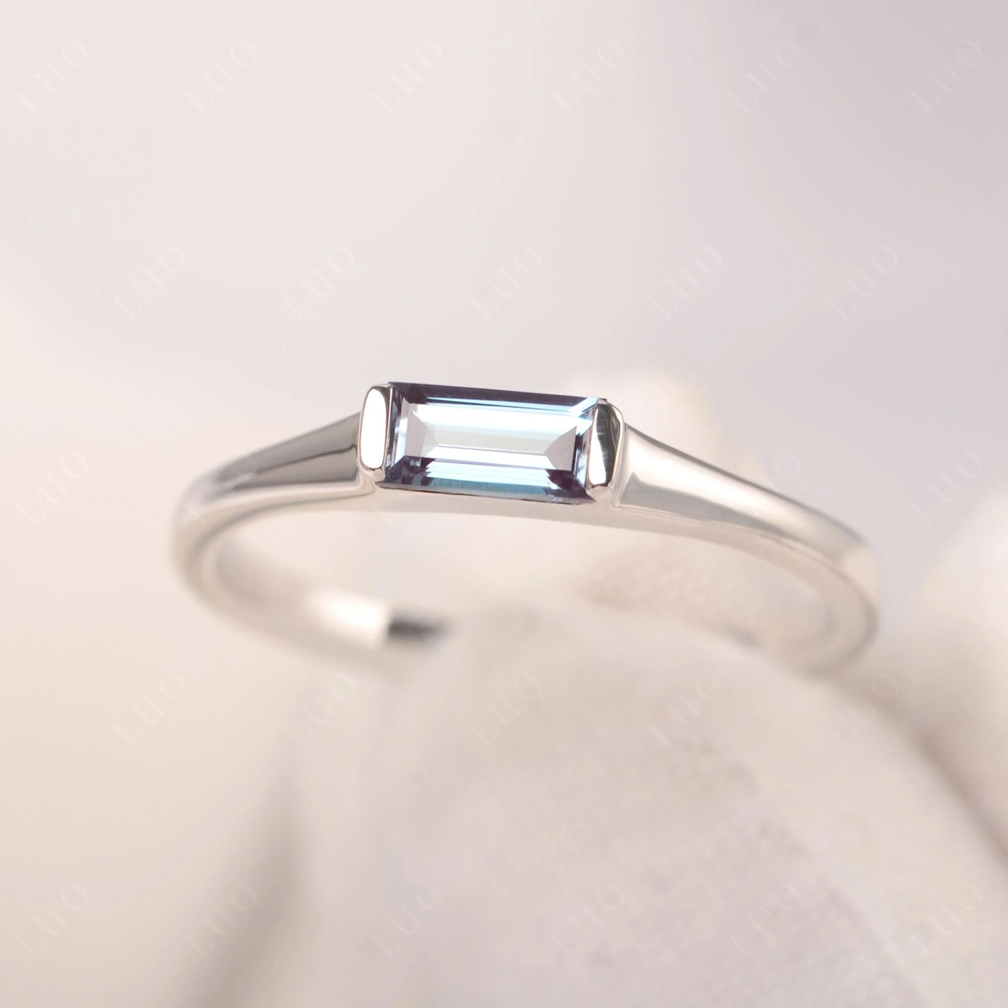 Alexandrite Baguette Ring - Image 10