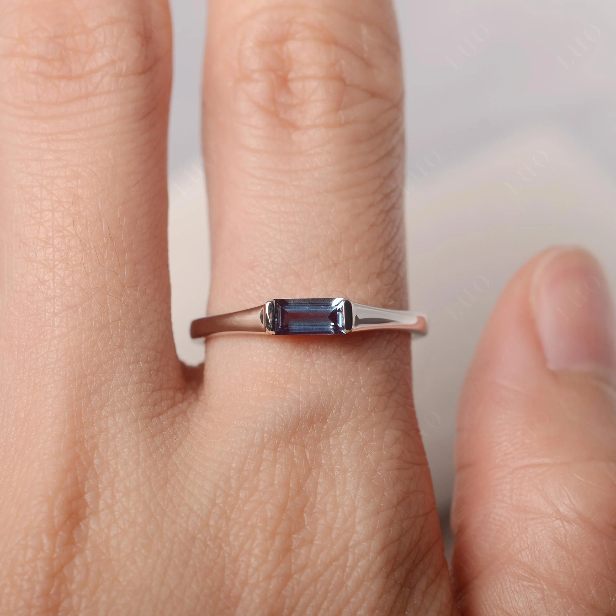 Alexandrite Baguette Ring - Image 14