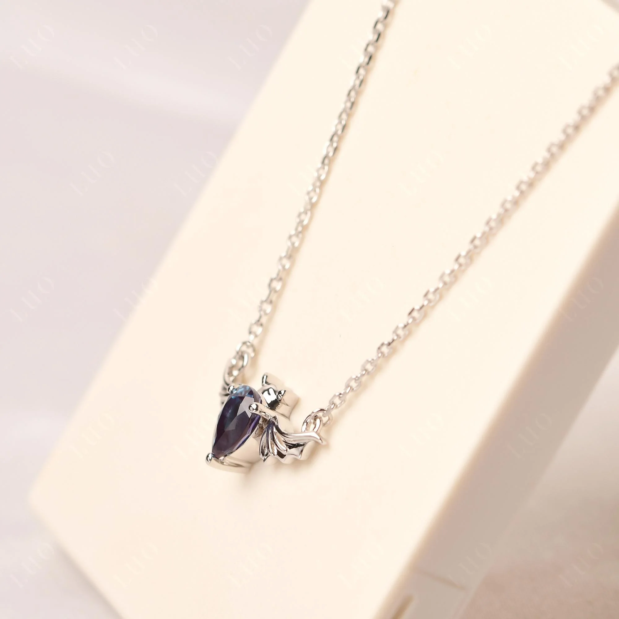 Alexandrite Bat Necklace Pendant - Image 11