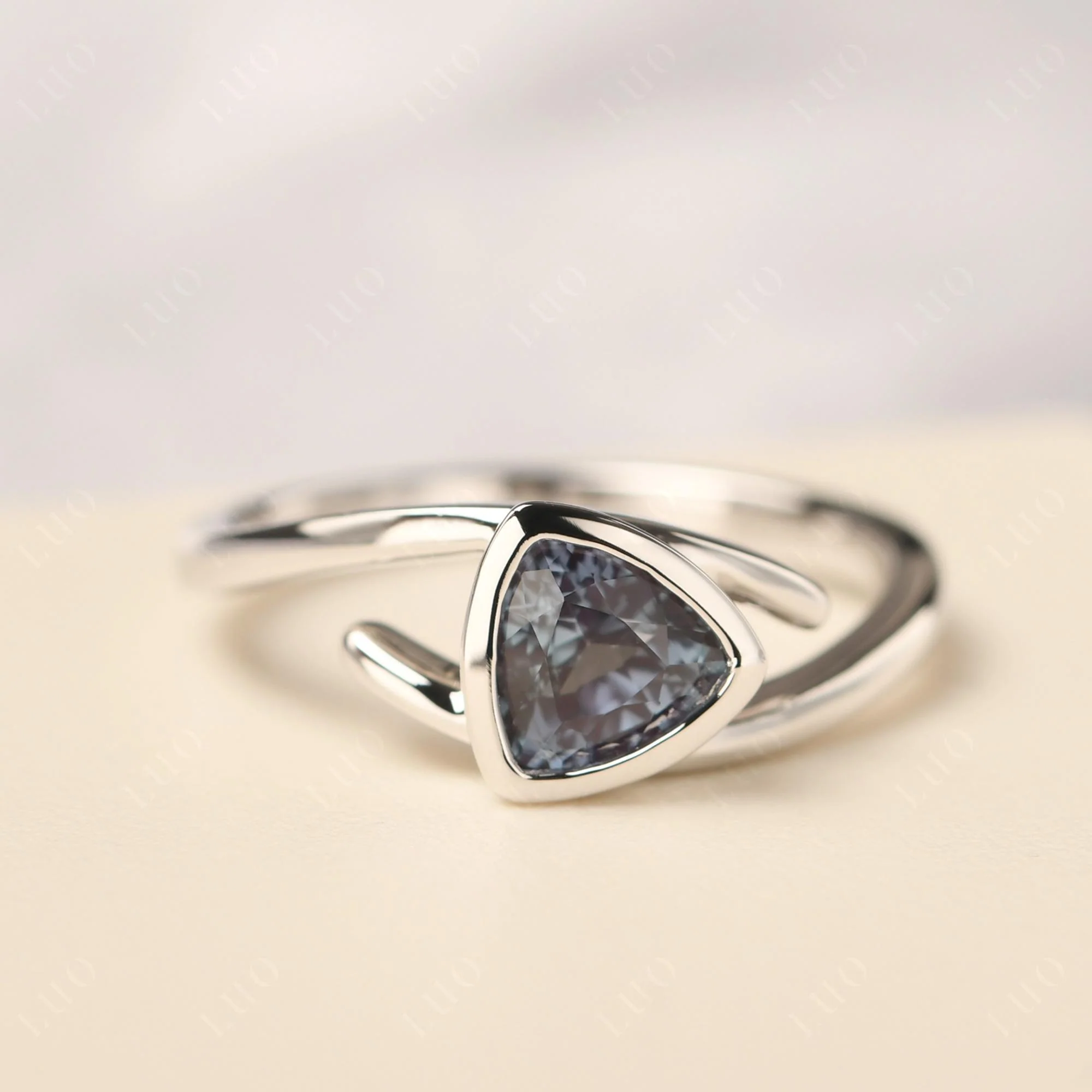 Bezel Set Alexandrite Ring - Image 10