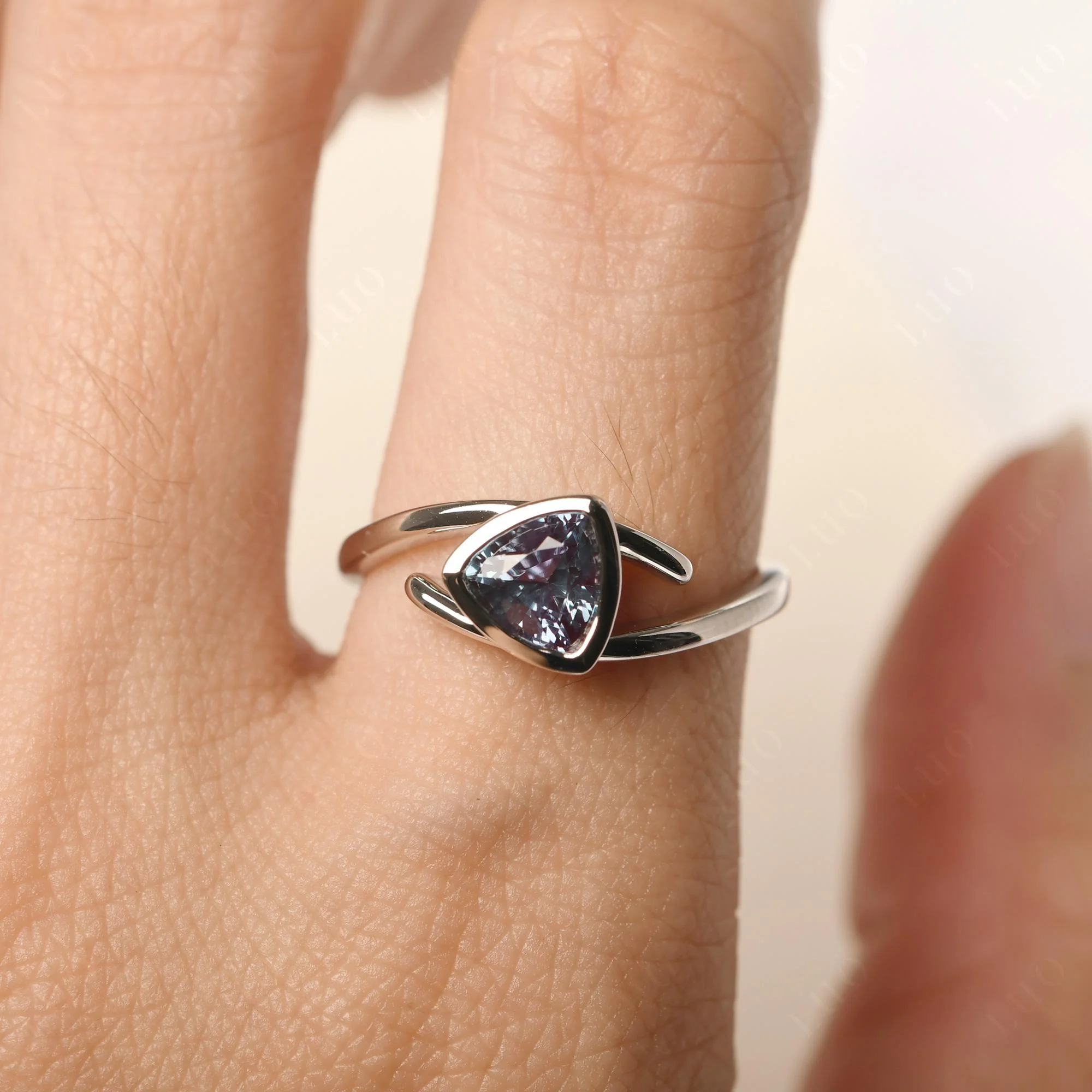 Bezel Set Alexandrite Ring - Image 14