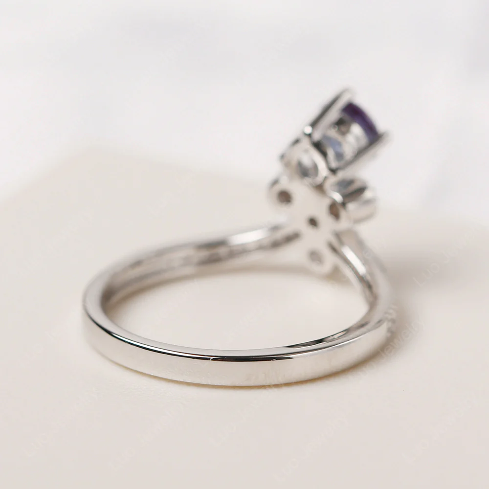 Alexandrite Milgrain Bridal Ring Set - Image 4