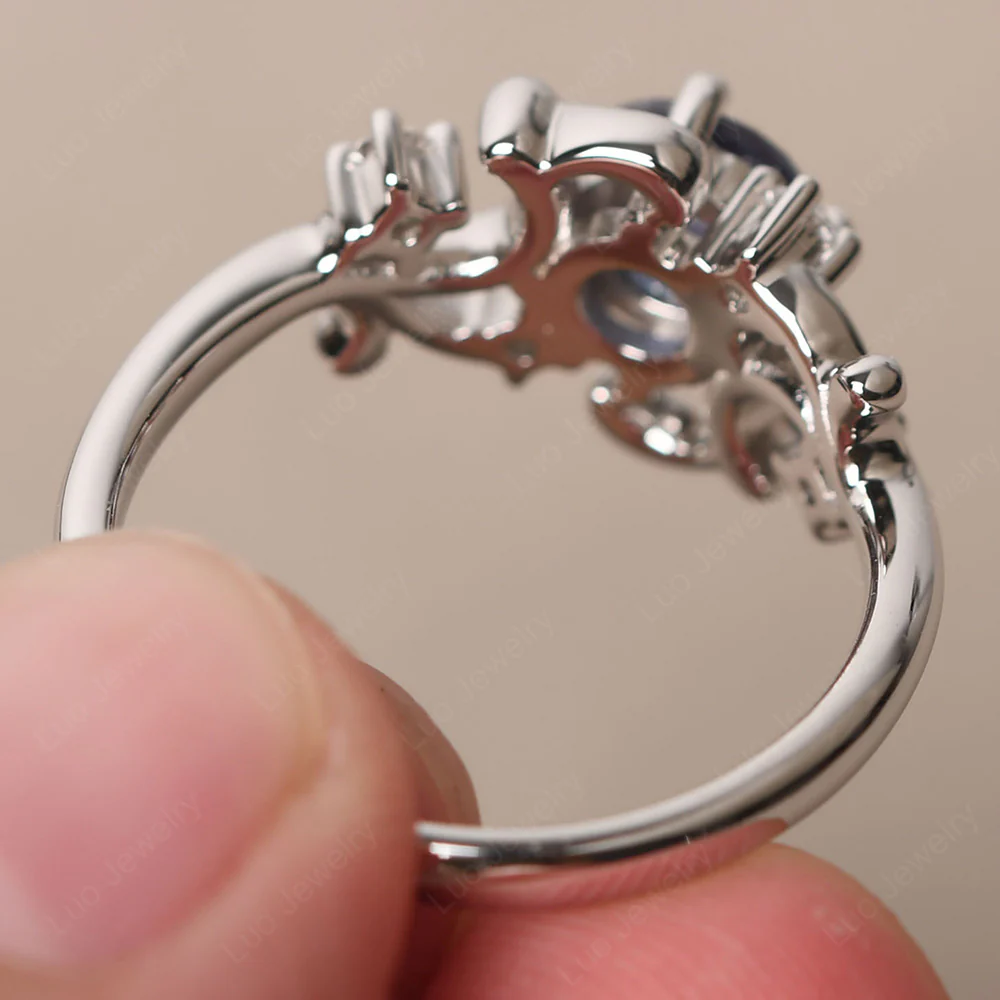 Alexandrite Intricate Engagement Ring - Image 3