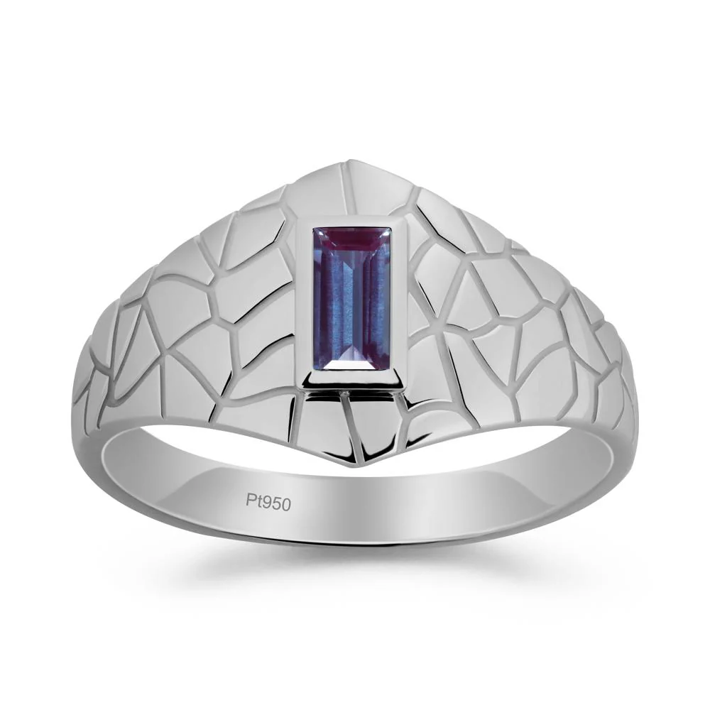 Alexandrite Cracked Texture Ring