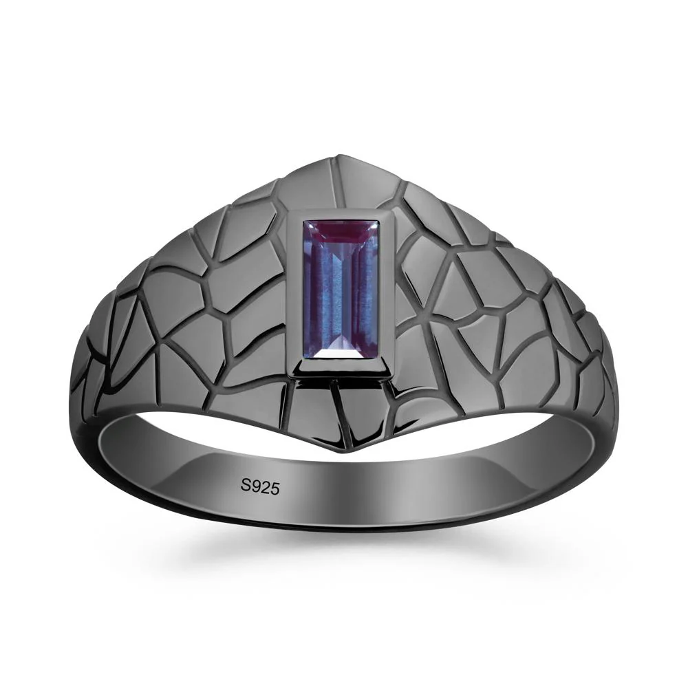 Alexandrite Cracked Texture Ring - Image 2