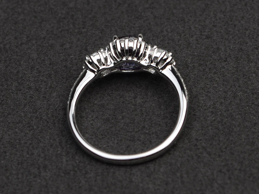 Alexandrite Engagement Ring Art Deco - Image 3