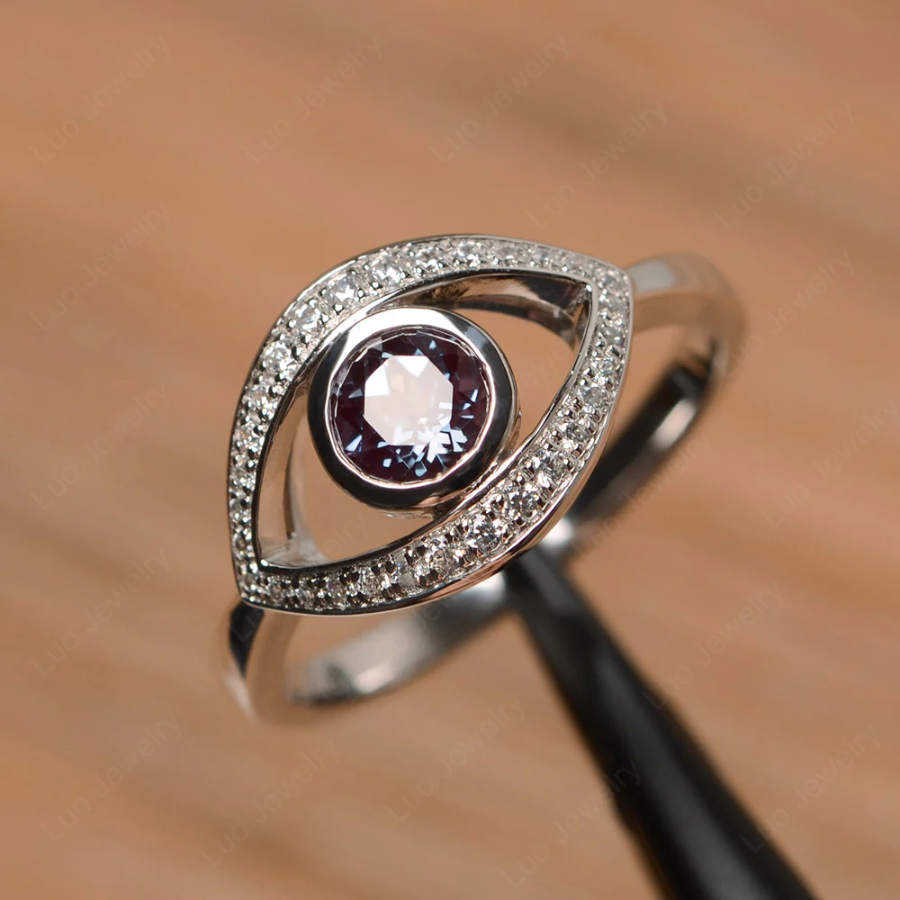 Alexandrite Evil Eye Ring