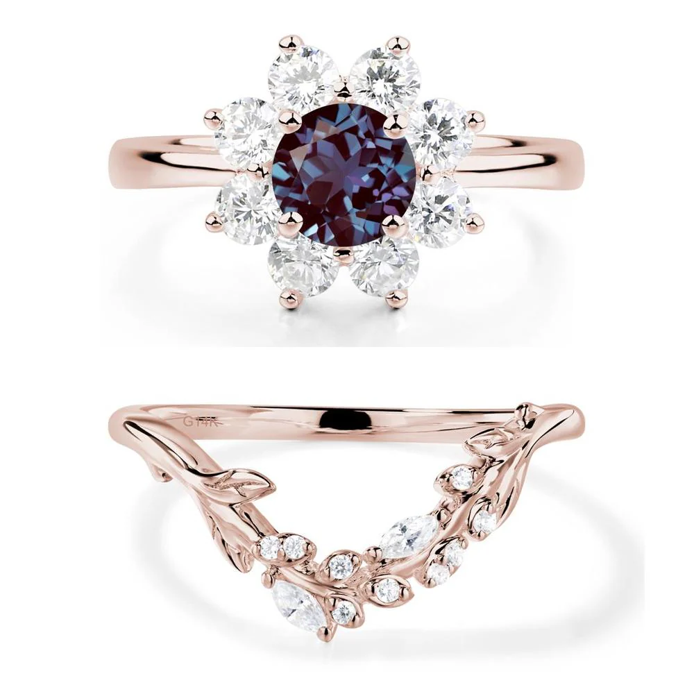 Alexandrite Sunburst Engagement Ring - Image 11