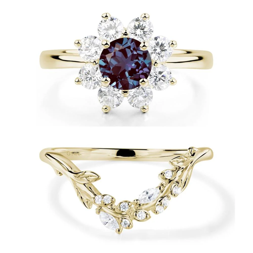 Alexandrite Sunburst Engagement Ring - Image 15