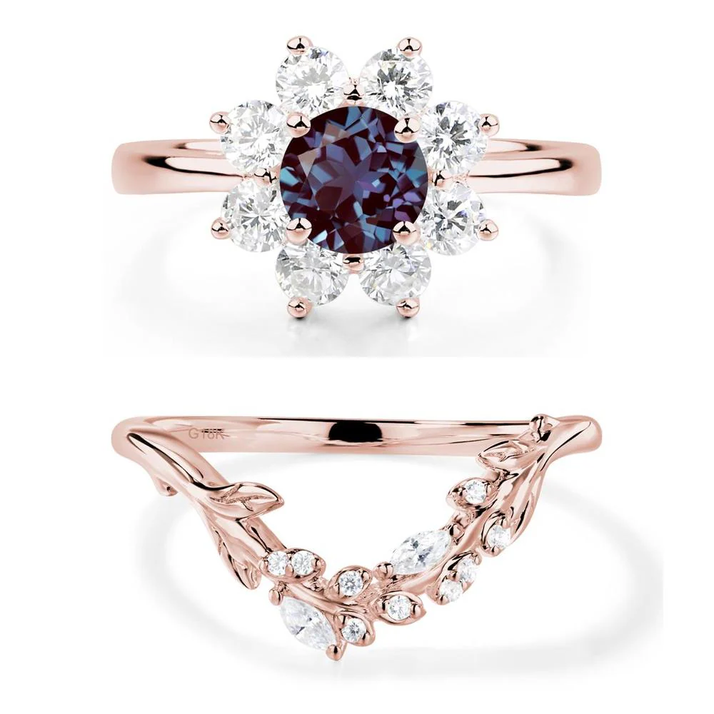 Alexandrite Sunburst Engagement Ring - Image 17