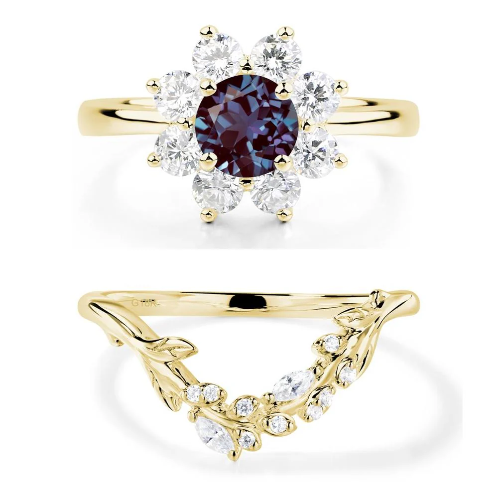 Alexandrite Sunburst Engagement Ring - Image 21