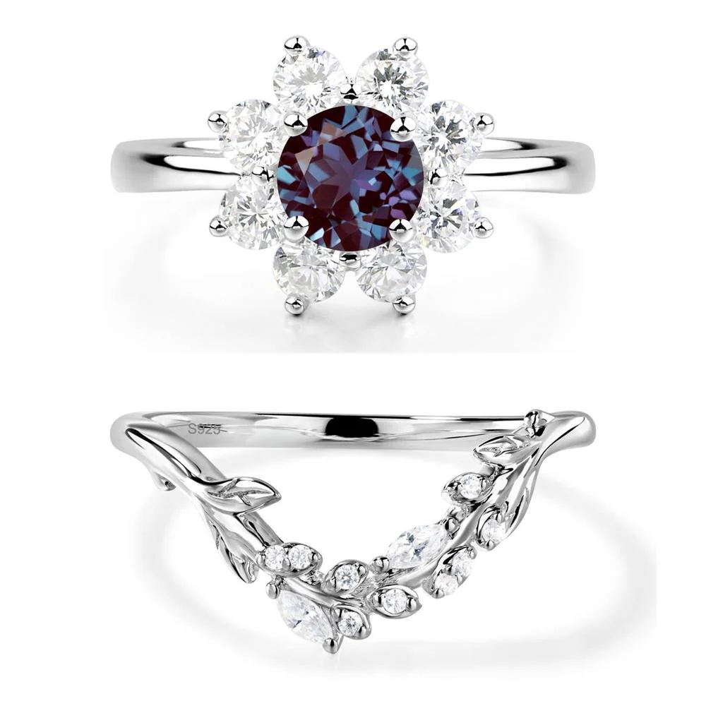 Alexandrite Sunburst Engagement Ring - Image 27