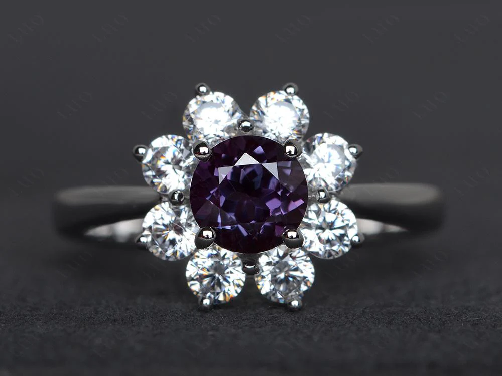 Alexandrite Sunburst Engagement Ring - Image 29