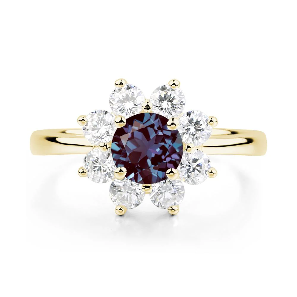 Alexandrite Sunburst Engagement Ring - Image 7