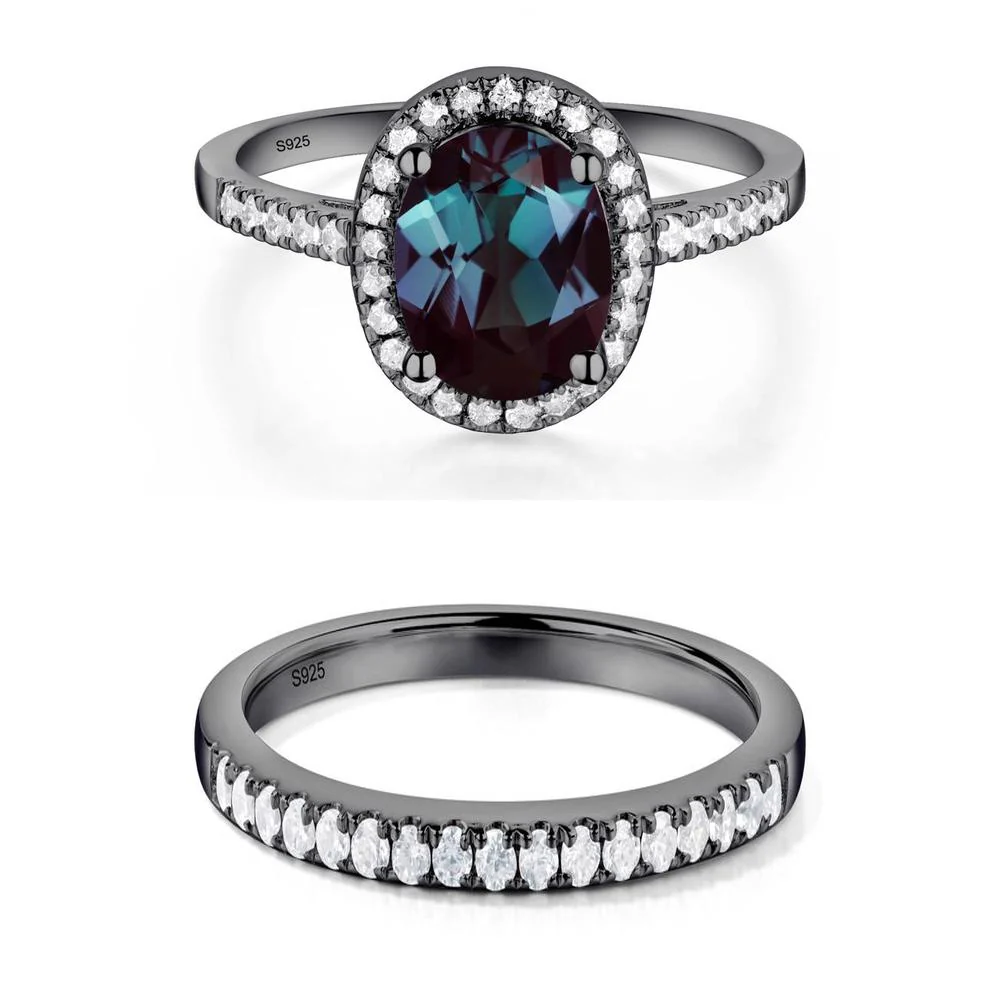 Oval Alexandrite Halo Ring - Image 23