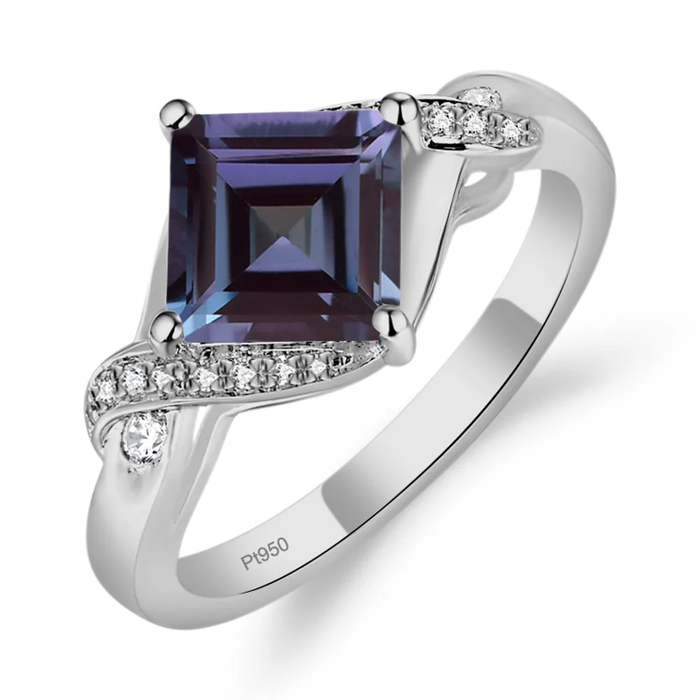 Alexandrite Kite Set Square Cut Ring - Image 8