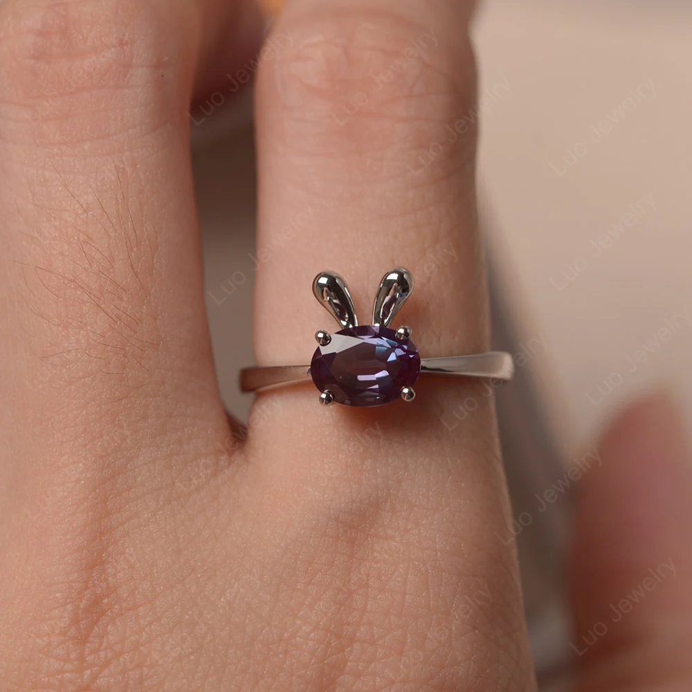 Alexandrite Rabbit Inspired Ring - Image 4