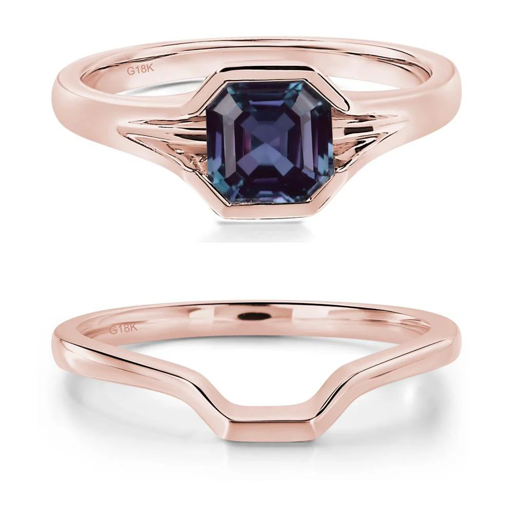 Asscher Cut Alexandrite Ring - Image 17