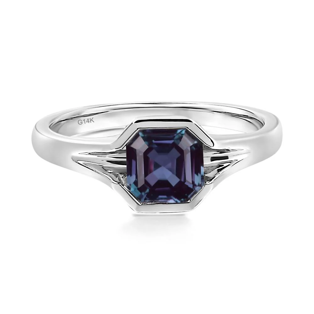 Asscher Cut Alexandrite Ring - Image 3