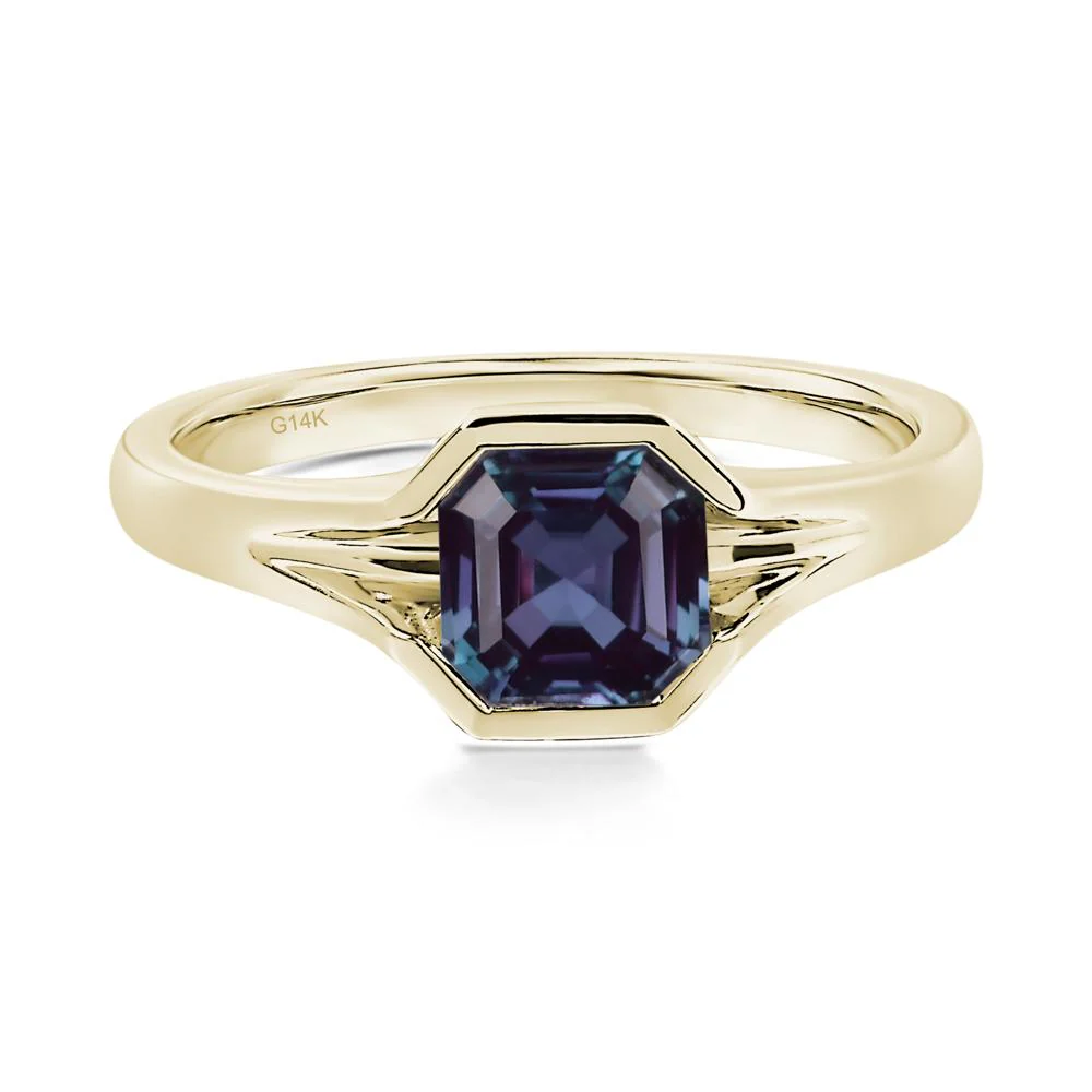 Asscher Cut Alexandrite Ring - Image 4