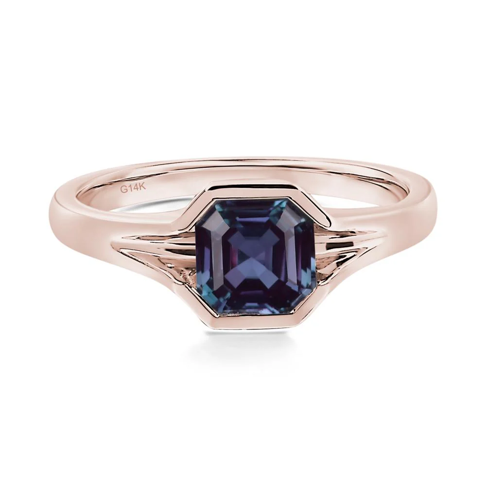 Asscher Cut Alexandrite Ring - Image 5