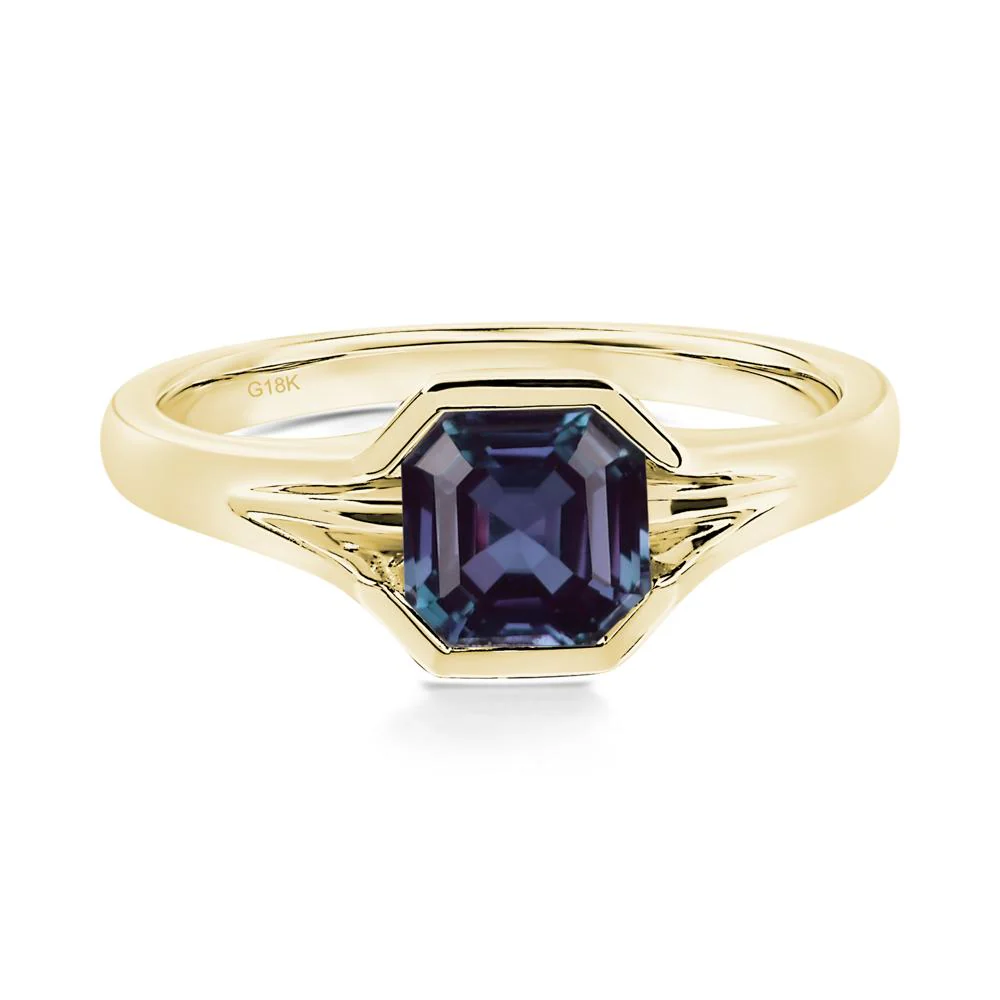 Asscher Cut Alexandrite Ring - Image 7