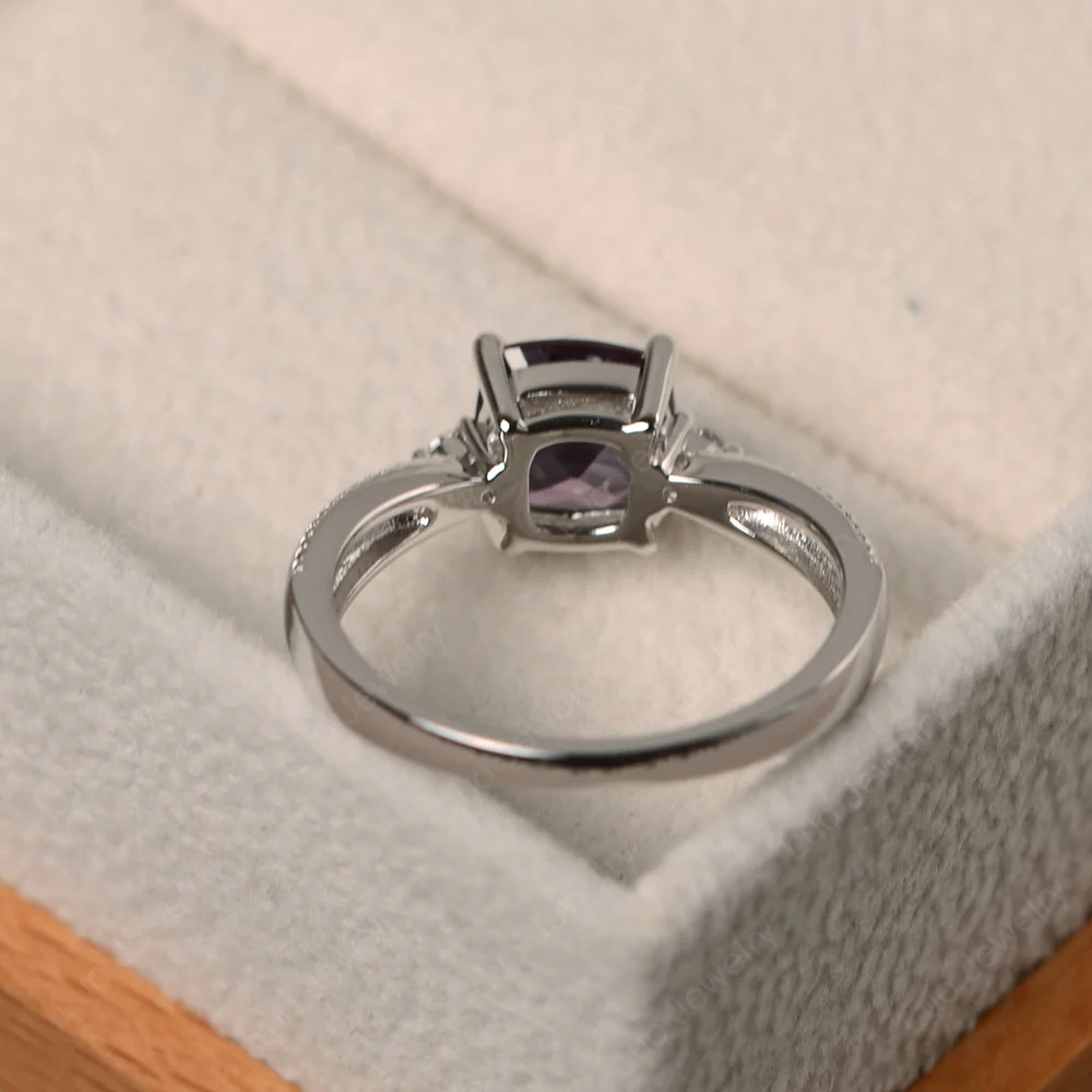 Cushion Cut Alexandrite Engagement Ring - Image 3