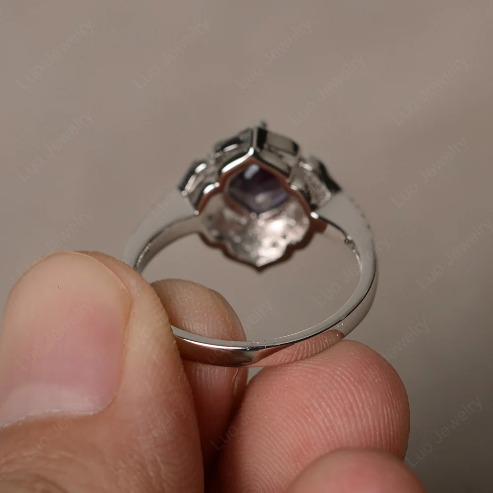 Alexandrite Ring Cushion Cut Kite Set - Image 3