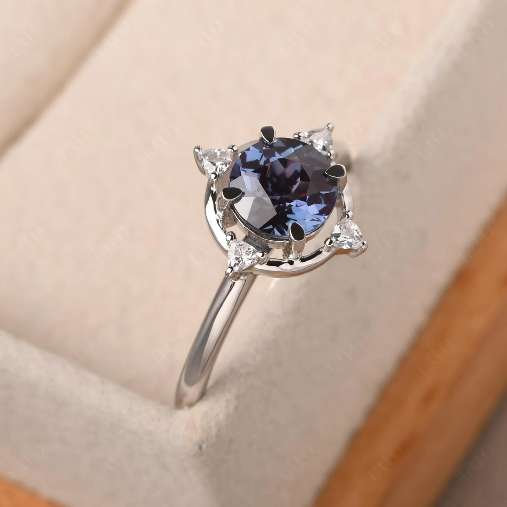 Alexandrite North Star Engagement Ring - Image 11