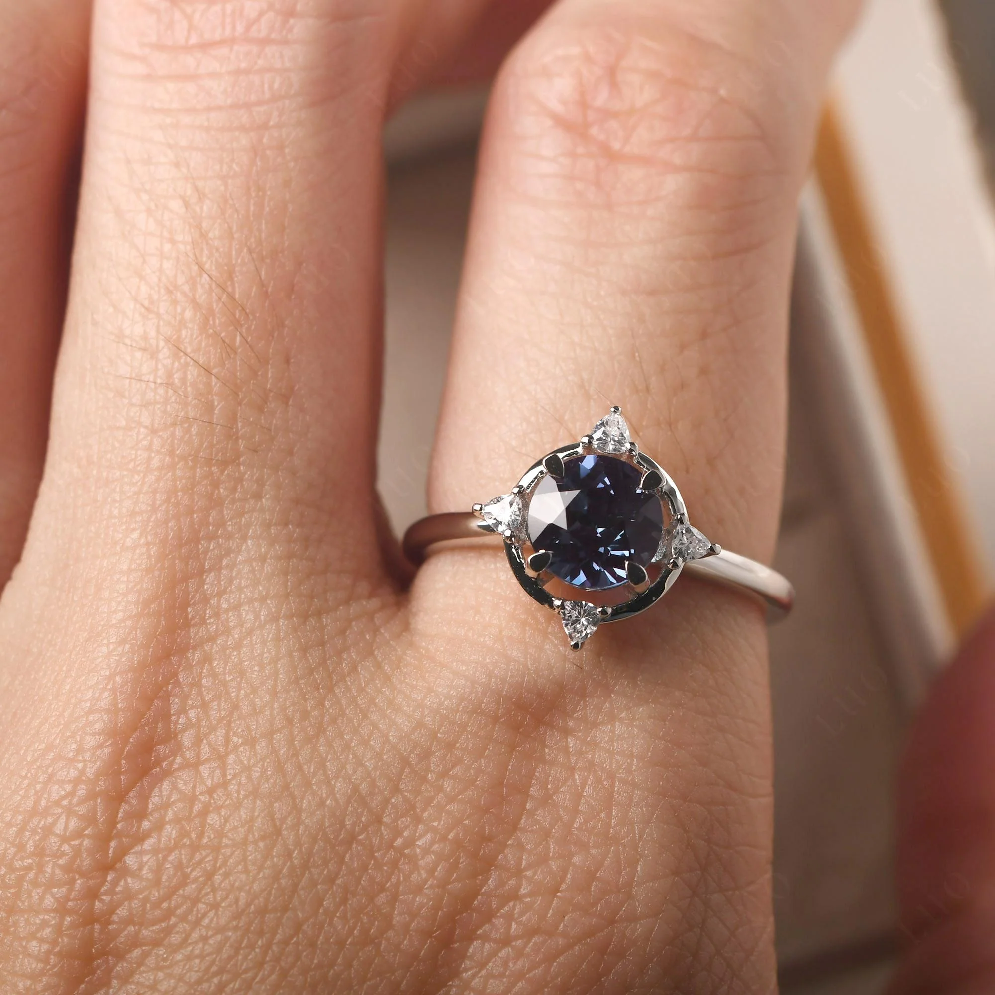 Alexandrite North Star Engagement Ring - Image 13