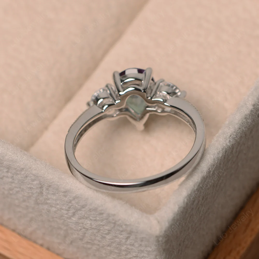 Pear Shaped Alexandrite Engagement Ring - Image 3