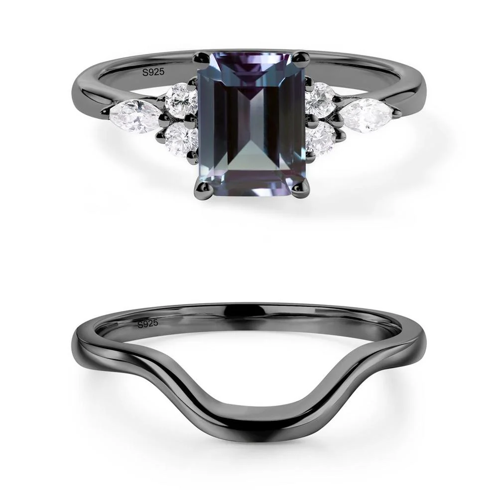 Simple Emerald Cut Alexandrite Ring - Image 13
