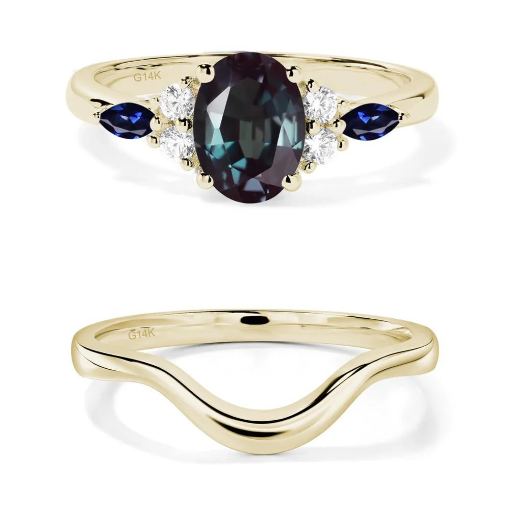 Simple Oval Alexandrite Engagement Ring - Image 15