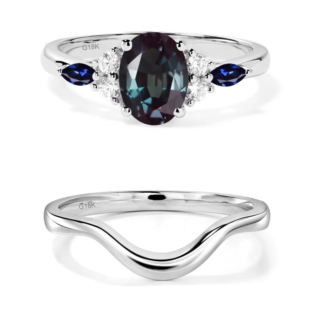 Simple Oval Alexandrite Engagement Ring - Image 19