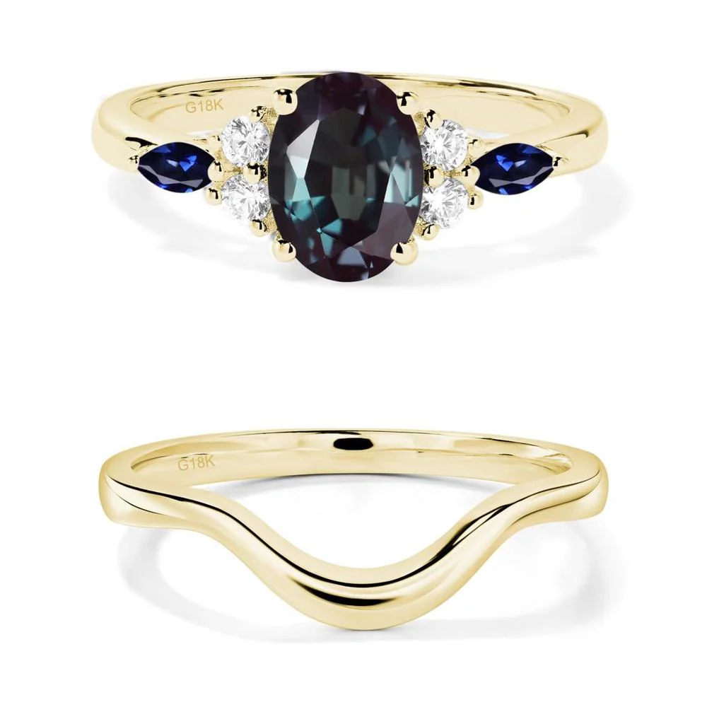 Simple Oval Alexandrite Engagement Ring - Image 21