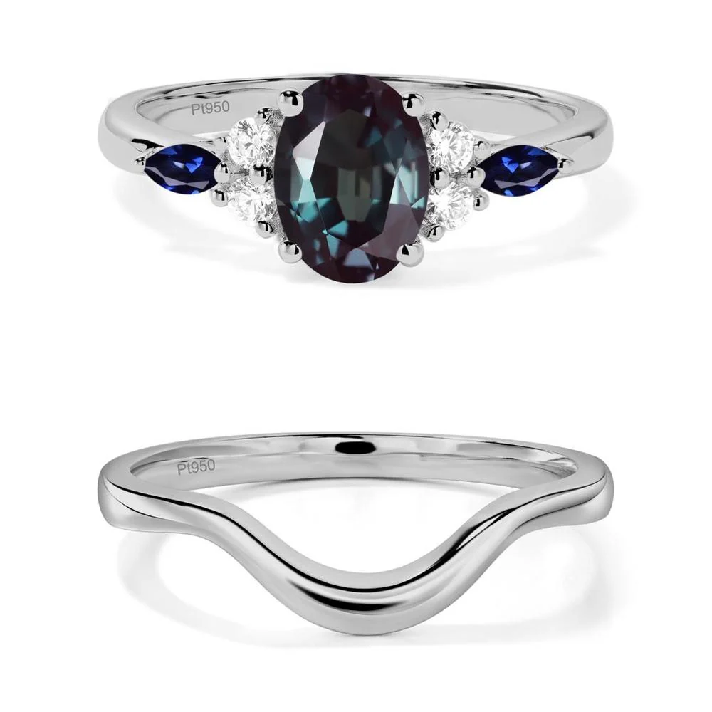 Simple Oval Alexandrite Engagement Ring - Image 25