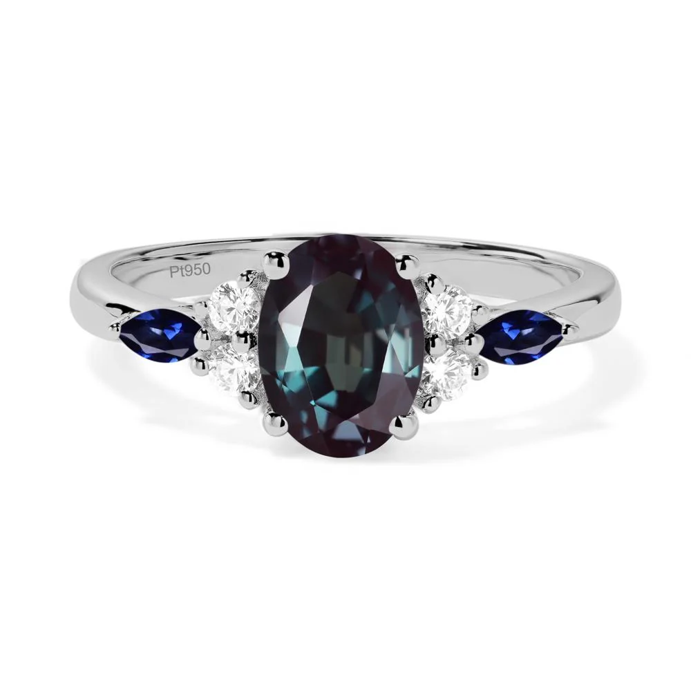 Simple Oval Alexandrite Engagement Ring - Image 7