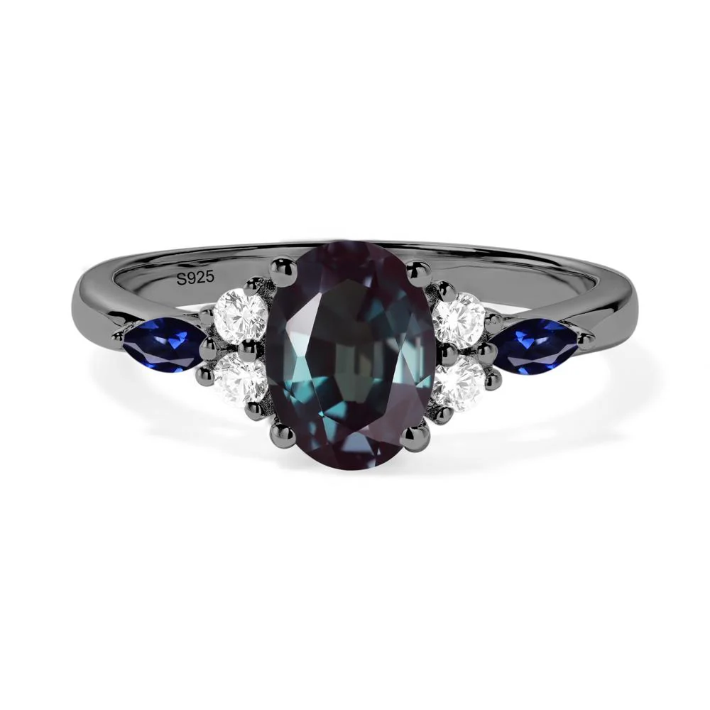 Simple Oval Alexandrite Engagement Ring - Image 9