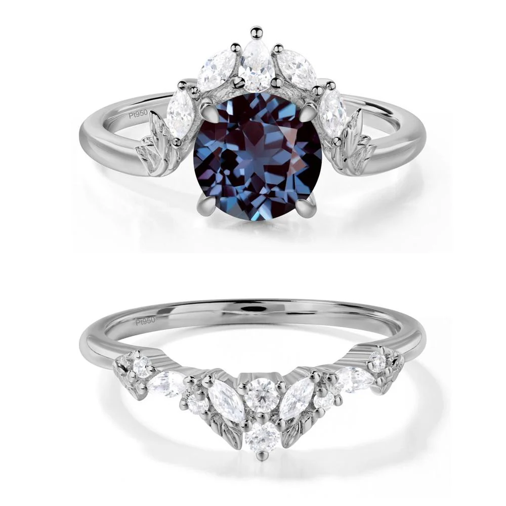 Alexandrite Ring with Marquise Side Stone - Image 25