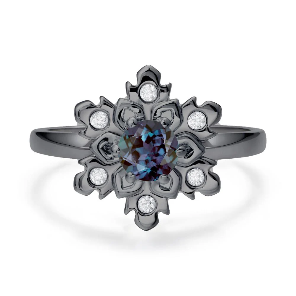Alexandrite Snowflake Engagement Ring