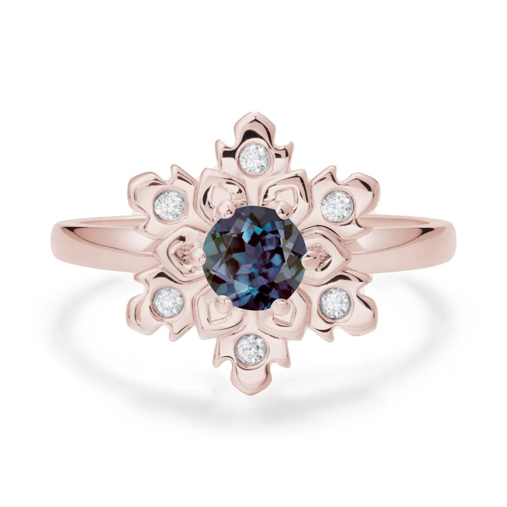 Alexandrite Snowflake Engagement Ring - Image 2