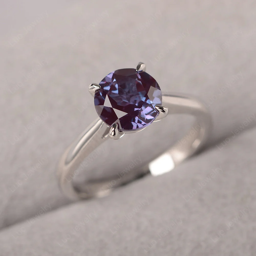 Alexandrite Cathedral Solitaire Ring - Image 2