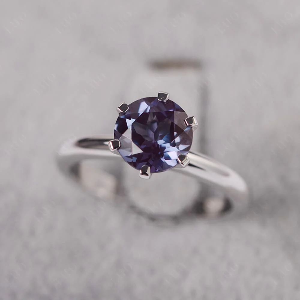 Alexandrite Solitaire Engagement Ring - Image 10