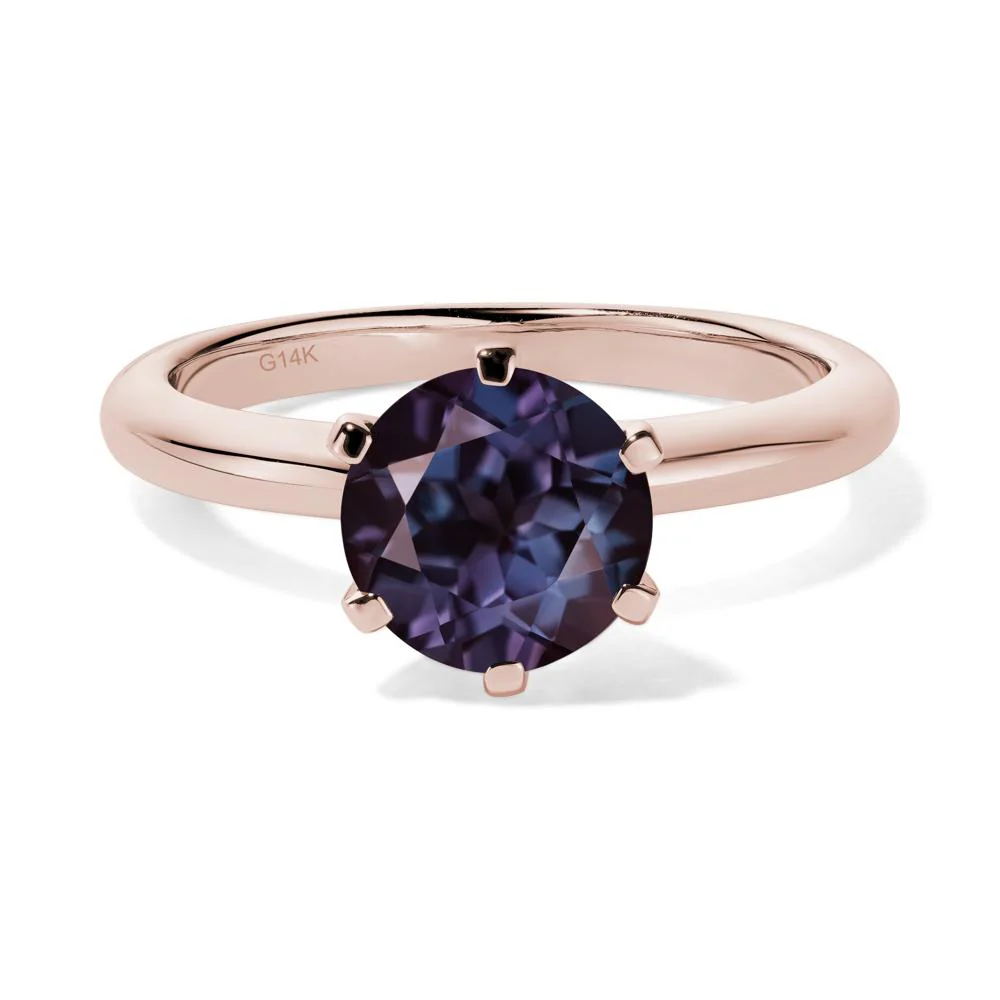 Alexandrite Solitaire Engagement Ring - Image 5