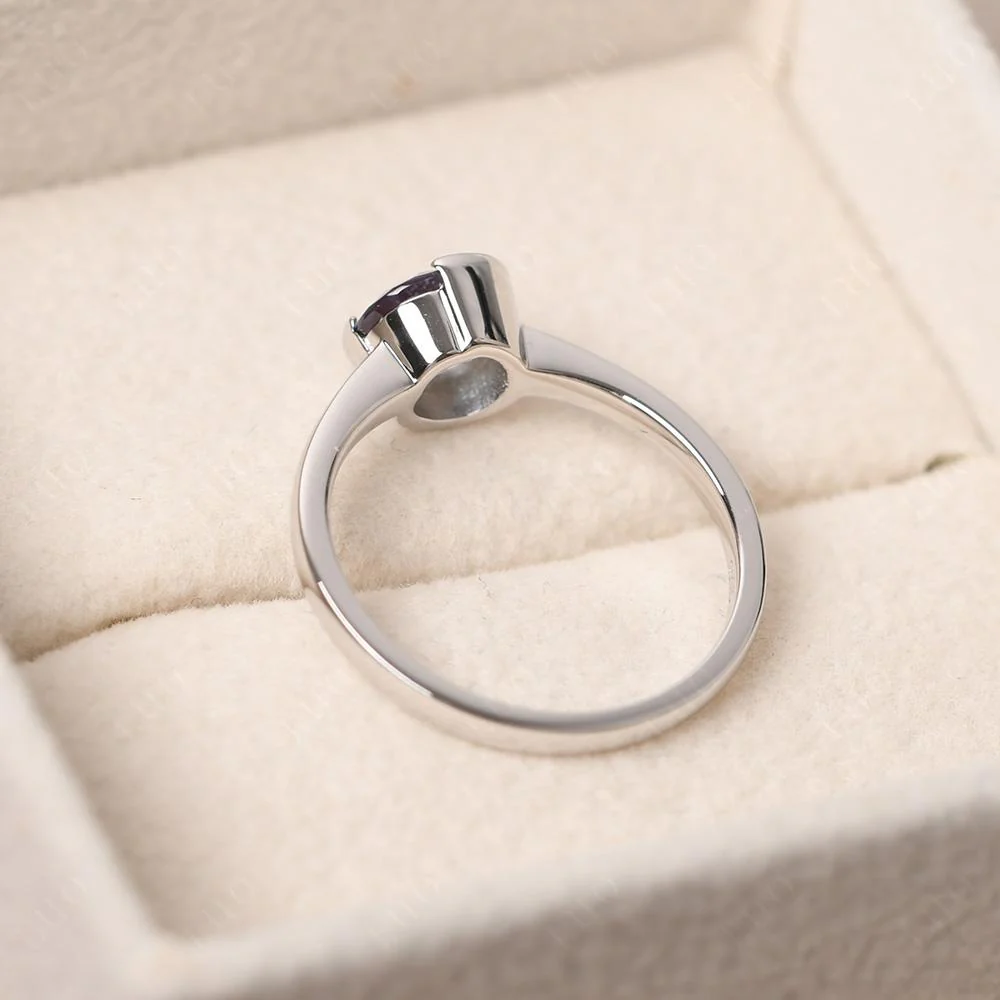 Alexandrite New Moon Bezel Ring - Image 13