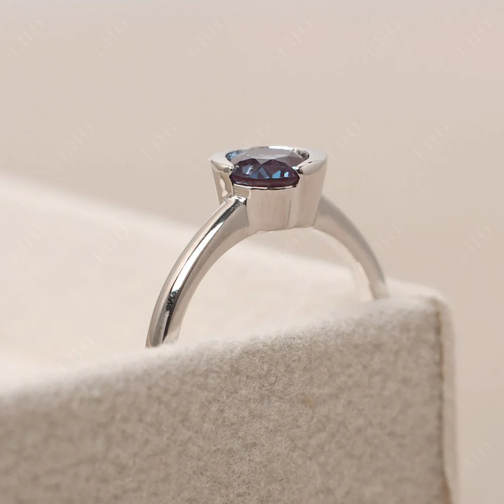 Alexandrite New Moon Bezel Ring - Image 14