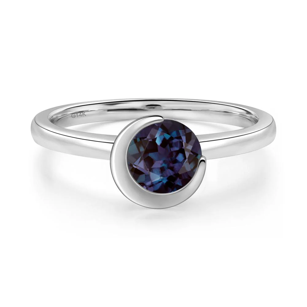 Alexandrite New Moon Bezel Ring - Image 6
