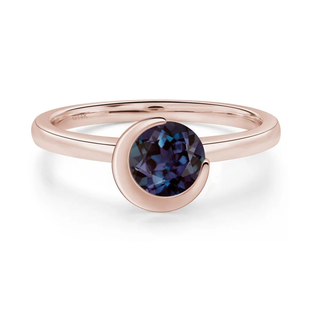 Alexandrite New Moon Bezel Ring - Image 7